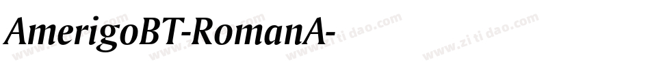 AmerigoBT-RomanA字体转换