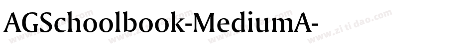 AGSchoolbook-MediumA字体转换