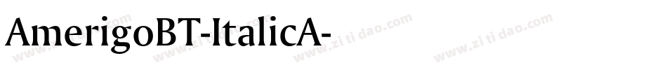 AmerigoBT-ItalicA字体转换