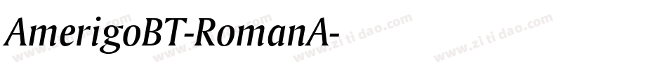 AmerigoBT-RomanA字体转换