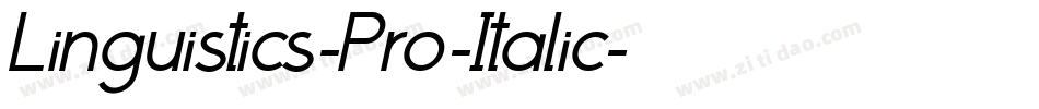Linguistics-Pro-Italic字体转换
