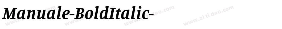 Manuale-BoldItalic字体转换