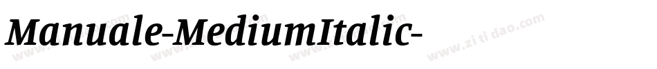Manuale-MediumItalic字体转换