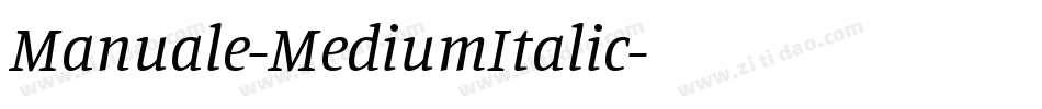 Manuale-MediumItalic字体转换