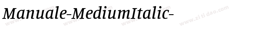 Manuale-MediumItalic字体转换