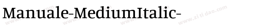Manuale-MediumItalic字体转换