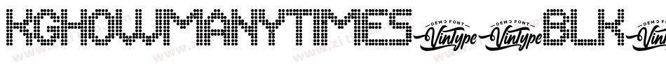KgHowManyTimes-2BlK字体转换