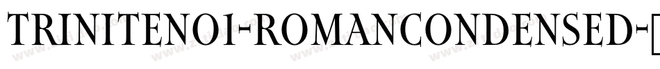 TriniteNo1-RomanCondensed字体转换