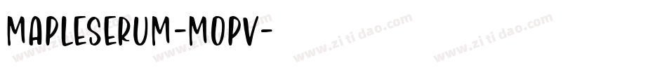MapleSerum-MOpv字体转换