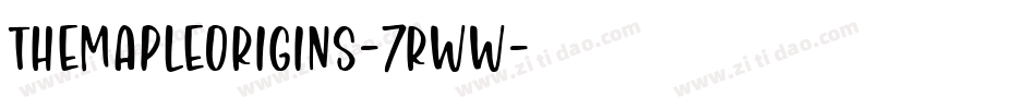 TheMapleOrigins-7rWw字体转换