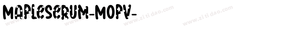 MapleSerum-MOpv字体转换
