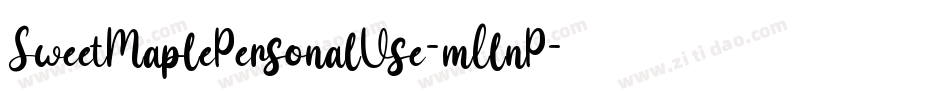 SweetMaplePersonalUse-mLlnP字体转换