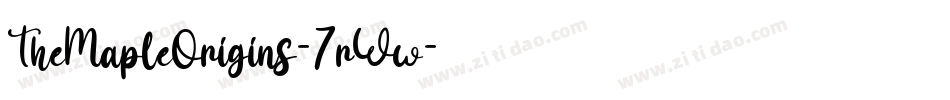 TheMapleOrigins-7rWw字体转换