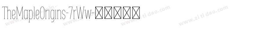 TheMapleOrigins-7rWw字体转换