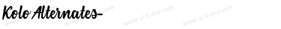 KoloAlternates字体转换 KoloAlternates字体转换