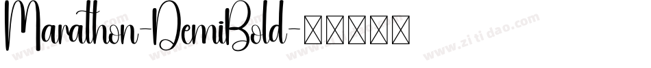 Marathon-DemiBold字体转换