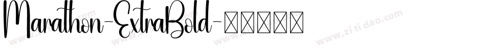 Marathon-ExtraBold字体转换