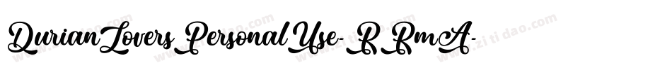 DurianLoversPersonalUse-RRmA字体转换