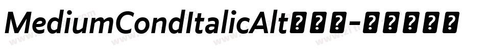 MediumCondItalicAlt生成器字体转换