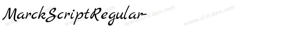 MarckScriptRegular字体转换