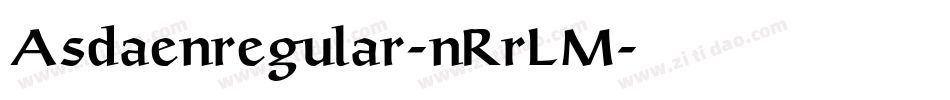 Asdaenregular-nRrLM字体转换