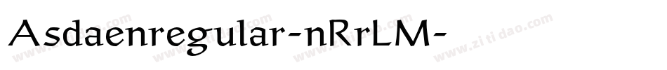 Asdaenregular-nRrLM字体转换