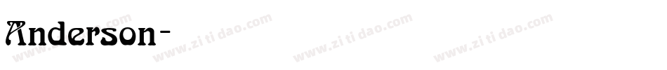 Anderson字体转换