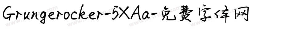 Grungerocker-5XAa字体转换