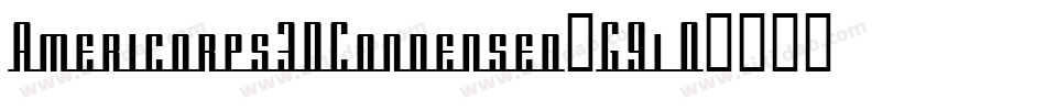 Americorps3DCondensed-G9lO字体转换