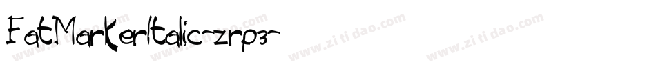 FatMarkerItalic-zrp3字体转换