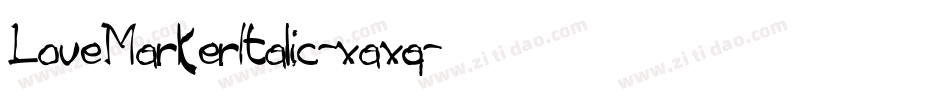 LoveMarkerItalic-xaxq字体转换