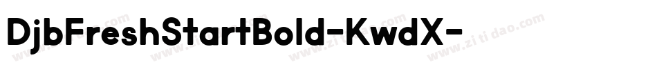 DjbFreshStartBold-KwdX字体转换