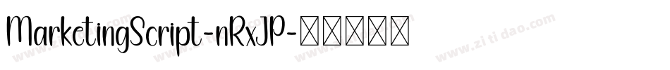 MarketingScript-nRxJP字体转换