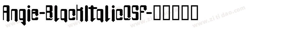 Angie-BlackItalicOSF字体转换