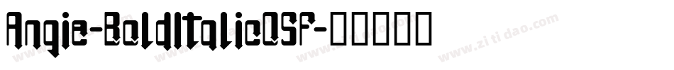 Angie-BoldItalicOSF字体转换