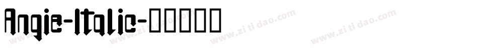 Angie-Italic字体转换