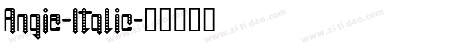 Angie-Italic字体转换