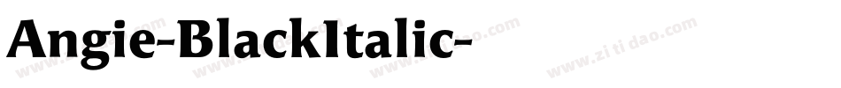 Angie-BlackItalic字体转换