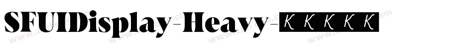 SFUIDisplay-Heavy字体转换