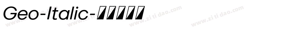 Geo-Italic字体转换