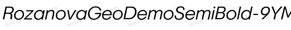 RozanovaGeoDemoSemiBold-9YM65字体转换