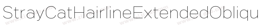 StrayCatHairlineExtendedOblique-v7qM字体转换