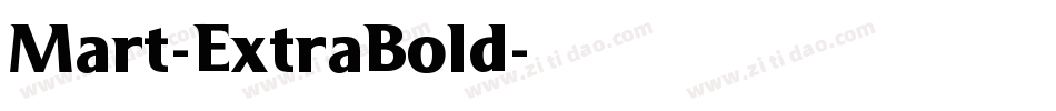 Mart-ExtraBold字体转换