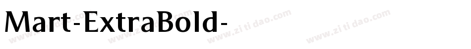 Mart-ExtraBold字体转换