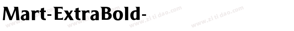 Mart-ExtraBold字体转换