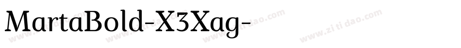 MartaBold-X3Xag字体转换