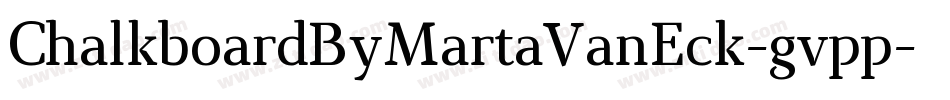 ChalkboardByMartaVanEck-gvpp字体转换
