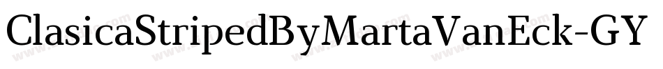ClasicaStripedByMartaVanEck-GYga字体转换