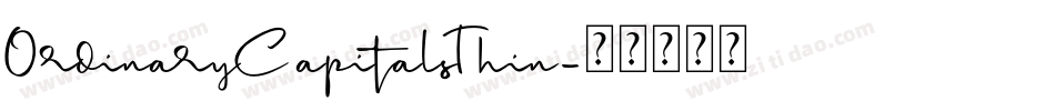 OrdinaryCapitalsThin字体转换