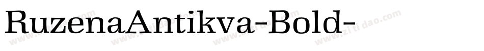 RuzenaAntikva-Bold字体转换